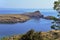 The beautifull landscape near the sea on the Rhodes island.