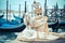 Beautifull Venetian masked model from the Venice Carnival 2015