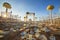 Beautifully arranged seaside wedding table and chairs set