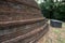 The beautifully built brick stupa at the ancient Pidurangala Temple at Sigiriya in Sri Lanka.