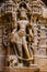 Beautifully carved idols, Jain Temple, situated in the fort complex, Jaisalmer, Rajasthan, India