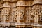 Beautifully carved idols, Jain Temple, situated in the fort complex, Jaisalmer, Rajasthan, India
