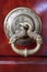 A beautifully crafted door latch at Bahiravakanda Temple in Kandy in central Sri Lanka.