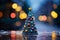 Beautifully Decorated Christmas Tree with Festive Ornaments on a Delightfully Blurred Background