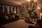 a beautifully decorated christmas tree inside a warm and cozy living room