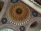 Beautifully decorated dome cupola of Turkish Ottoman oriental style architecture Islamic mosque