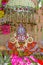 Beautifully decorated Hindu Lord Balarama idol during the Rath Yatra Festival