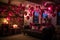 A Beautifully Decorated Room for Valentine\\\'s Day with Colorful Accents and Ambiance