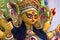 Beautifully decorated traditional idol of Goddess Durga