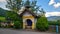 Beautifully decorated village chapel in alpine region of Austria