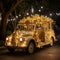 Beautifully Decorated Wedding Vehicle with Dreamy Fairy Lights