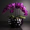 Beautifully designed plastic plant pot for lush flowers and orchids.
