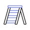 Beautifully designed trendy icon of ladder, construction ladder vector