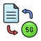 Beautifully designed vector of 5G network document in trendy style, editable icon