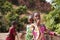 Beautifully Dressed African Girls In An Outdoor Setting