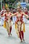 Beautifully dressed female dancers at Kandy in Sri Lanka.