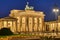 The beautifully illuminated Brandenburg Gate