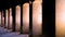 Beautifully light arches inside the Eberbach Abbey in Germany