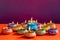 Beautifully Lit Lamps for the Hindu Diwali Festival