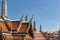 Beautifully ornamented buddhist temple in Bangkok Thailand