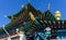 Beautifully ornamented roof of the Buddhist temple at Ivolginsky Datsan, Ulan Ude, Buriatia, Russia