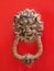 Beautifully ornate traditional brass door knocker, symbol of welcome