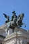 Beautifully sculpted statue of Vittorio Emanuele II on horseback