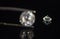 Beautifully selected diamonds Precious, expensive and rare on a black background