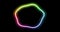 Beautifully shining colourful amorphous shaped circle