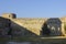 Beautifulview antient stone wall of the Orthodox Cathedral