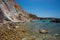 Beautifuly colored Firiplaka beach, Milos, Greece