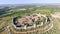 Beautiul aerial view of Monteriggioni, Tuscany medieval town on