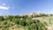 Beautiul aerial view of Pienza, Tuscany medieval town on the hill