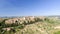 Beautiul aerial view of Pienza, Tuscany medieval town on the hill