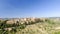 Beautiul aerial view of Pienza, Tuscany medieval town on the hill