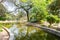 Beautuful Lodhi Garden with flowers, greenhouse, tombs and other sights, New Delhi, India