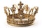 Beautuful shiny crown with medieval ornament and jeewelry. Ancient king or quenn crown. Generated AI.