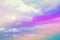 Beauty abstract sweet vivid purple with fluffy clouds on sky. multi color rainbow image. fantasy growing light