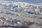 Beauty aerial view Iceland mountain landscape during winter season