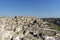 Beauty of ancient ghost town of Matera Sassi di Matera in brig