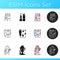 Beauty appliances icons set