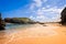 Beauty Atlantic coast with cliff,beach,ocean and sky with clouds