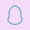 Beauty blender isolated icon. Makeup sign, illustration of foundation sponge.