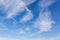 Beauty blue sky background with tiny clouds