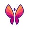 a Beauty butterflies Butterfly logo design template Vector illustration