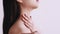 beauty care skin treatment woman touching neck