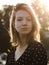 Beauty Close-up face portrait of young woman without make-up. Natural image without retouching , shallow depth