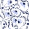 Beauty contrast simple seamless floral pattern swirl elements background