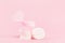 Beauty and cosmetics makeup sponges monochrome pink