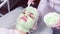Beauty and cosmetology concept. Young woman with cream mask in a beauty parlour